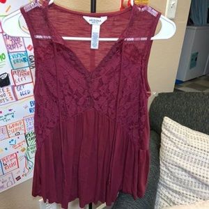 Burgundy tank top